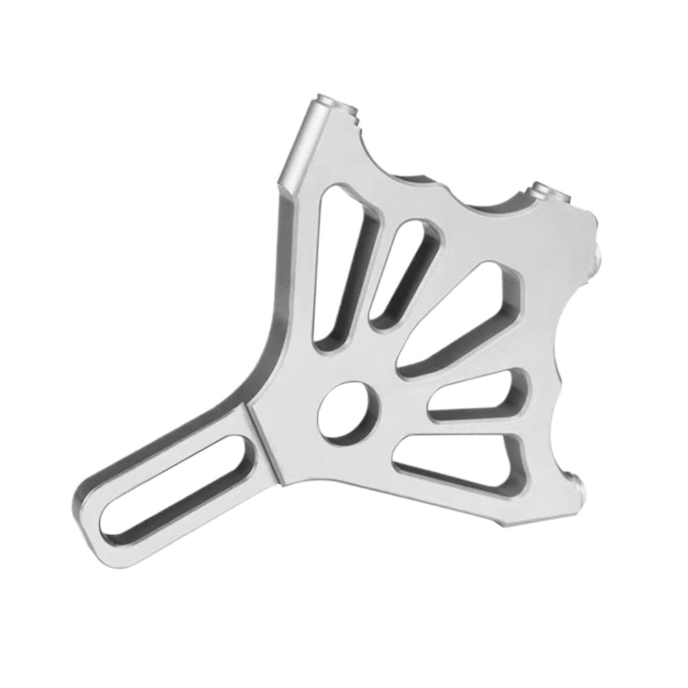Tvhpwhcka Silver Motorcycle Dual Rear Brake Caliper Disc Adapter Bracket For 82Mm Dual Rpm Brake Caliper Modification(Silver)