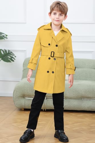Image of Cromoncent Kids Rain Jacket, Raincoats Lightweight Waterproof Trench Coat for Boys Girls