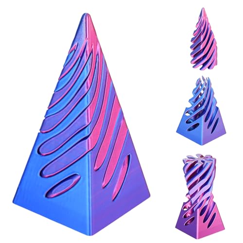 Impossible Pyramid Passthrough Sculpture, 3D Printed Spiral