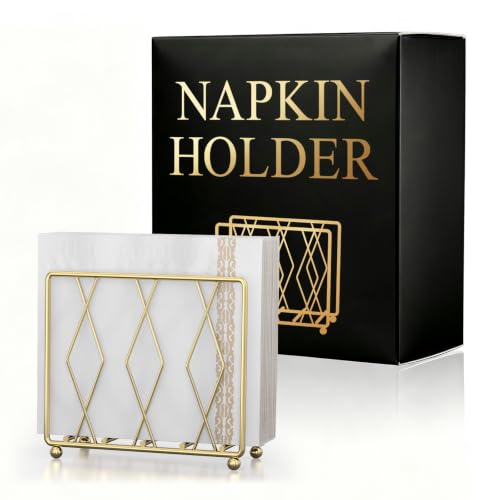 LWSFF Gold Metal Napkin Holder for Table