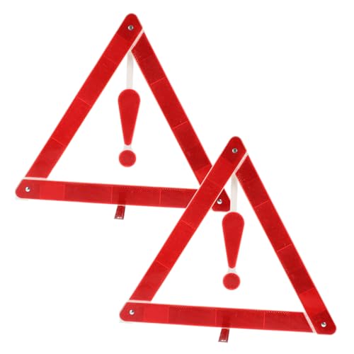 LIGHTAOTAO 2pezzi Triangolo Auto Omologato Kit di Sicurezza Segnale Avvertimento per Auto Triangolo Emergenza Stradale