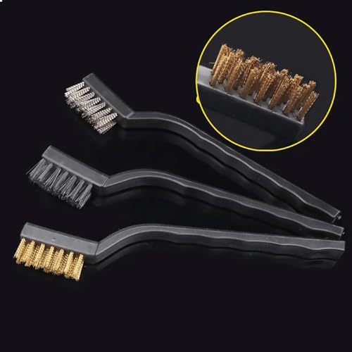 Image of Brass Brush, Small Wire Brush.Used for Stove Cleaning, 7-inch Small Toothbrush, Mini Kitchen Cleaning Brush, Rust Removal Industrial Brush, Stainless Steel Stationery Brush