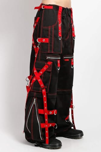 Zip Off Pants with X-Strap by Tripp NYC [BLACK/RED]3