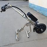 Electric Traction Head for Sports Steering Wheel Wheelchair, 3 Speeds, Front Light, Shock Absorber System, Tweeter, 48V 16 Ah Battery