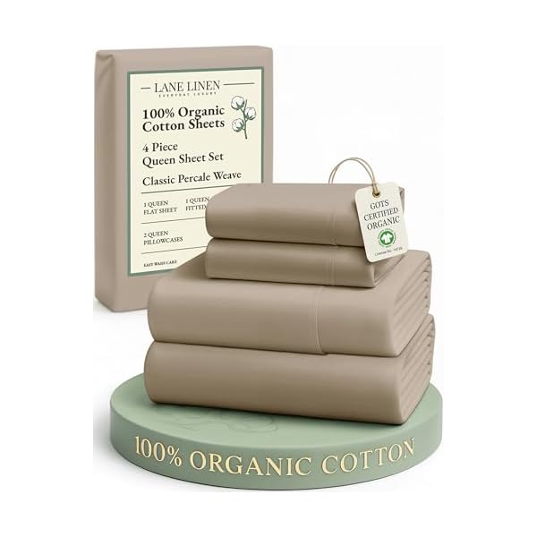 LANE LINEN 100% Organic Cotton Shee...