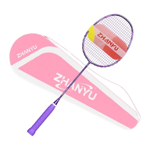 バドミントンラケット バドミントン ラケット 100%炭素繊維 軽量 初心者 練習用 トレーニング ガット張り上げ済 レジャー向け 大人用 子供用 収納バッグ付き