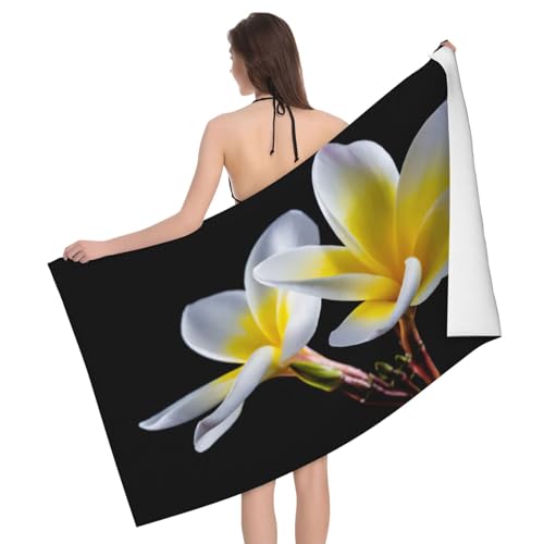 Serviette de bain microfibre ultra absorbante à imprimé floral chic - 2