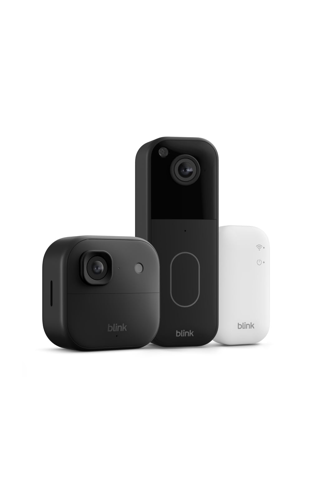 Blink Outdoor 2K+ and Video Doorbell – Two-year battery life, smart detection, Sync Module Core included – 1 Camera + Video Doorbell (Black)