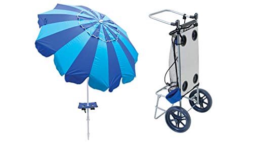 Rio Wonder Beach Cart and Large Beach Umbrella | Rio Beach Wonder Cart