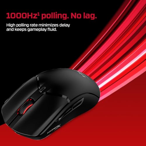Image of HyperX Pulsefire Haste 2 Dual Wireless RGB Gaming Mouse, Up to 26K DPI, HyperX 26K Sensor, 61g Ultra Lightweight, 100 Hr Battery Life, 1K Hz Polling Rate, 24 Months Warranty - Black [6N0B0AA]