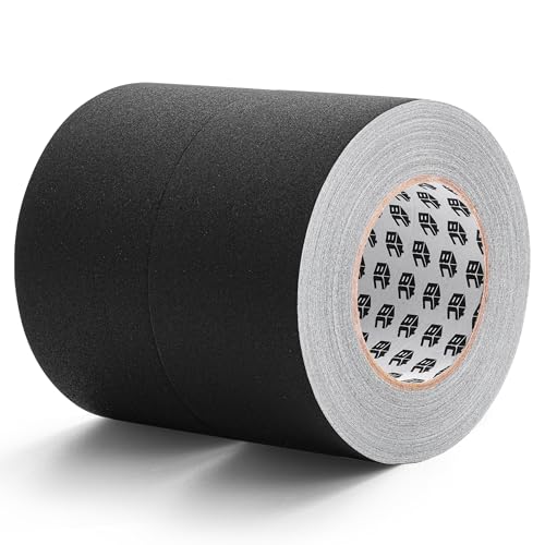 Bates- Black Gaffers Tape 3 Inch x 45 Yards, 2 Pack, Black Gaffer Tape 3 inch, Polyethylene-Coated Cloth, Non-Reflective, No Residue
