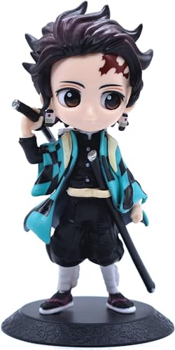 Image of Tanjiro Demon Slayer Action Figure Anime Collectible 15 cm PVC Toy with Movable Joints for Home Decor, Office Desk & Gifting | Detailed Anime Action Figure Toy - New Tanjiro