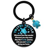 UIWIHHP Travel Turtle Keychain Travel Gifts for Women Men Good Luck Charm Sea Turtle Gifts for Turtle Lovers Cute Travel Accessories Traveling Gift Ideas Unique Birthday Christmas Stocking Stuffers