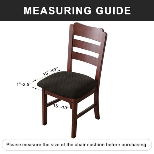 Image of Genina Waterproof Seat Covers for Dining Room Chair Cushion Covers Set of 6