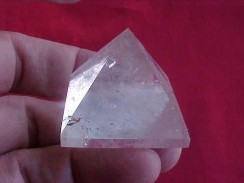 Gemqz C4416 Clear Quartz Carved Pyramid Brazil !!!