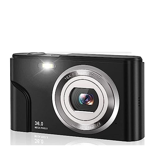 �f�W�J�� �f�W�^���J���� Vlogging �J�����Y�[�� LCD �X�N���[���w���A�e�B�[�������R���p�N�g�|�[�^�u���~�j�J���� ���^�Ŏ����^�т��ȒP(Black)