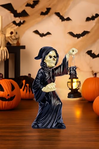 Dlfghos Halloween Indoor Decorations Witch Figurine with Glowing...