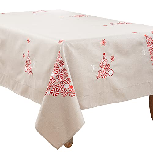 Peppermint Christmas Tree Tablecloth