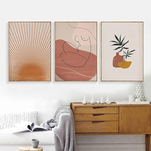 Peinture sur toile KEBIA art mural abstrait au trait haut de gamme
