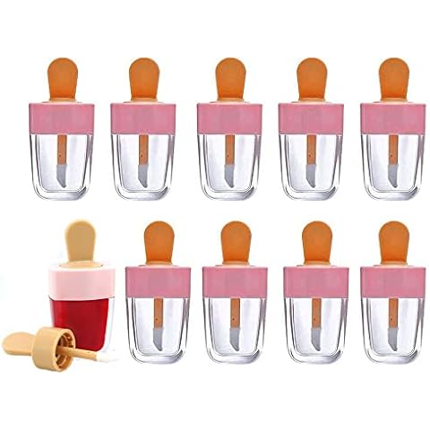 Leere Lipgloss Tub, 10 Stück Leere Lipgloss-Behälter, Nachfüllbare Lipgloss Tuben, Mini Lipgloss Tubes, Kosmetische Spenderflaschen Cover