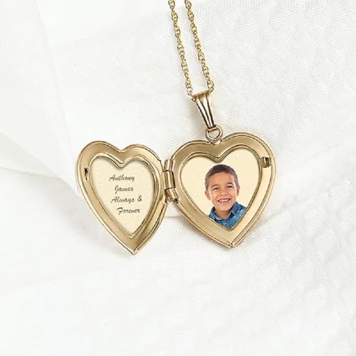 PicturesOnGold.com Solid 14K Yellow Gold Cats Paw Print Sweetheart Locket 3/4 Inch X 3/4 Inch in Solid 14K Yellow Gold