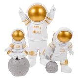 SHOWERORO 3pezzi Decorazioni Per Torte Astronauta Ornamenti Unici Per Compleanni Per Festività e Feste Con Atmosfera Giocosa