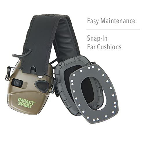 Honeywell Ademco Howard Leight Impact Sport Bluetooth 5.0 Electronic Shooting Earmuff (R-02548) Od Green - Thumbnail 6
