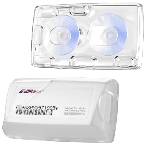 JUSTTOP EZ Pass Holder with Powerful Suction Cups for Windshield,Secure Your Toll Pass with Our EZ Pass Holder for Windshield,Only Fits EZ Pass Mini/Ipass,Clear,1 Pack