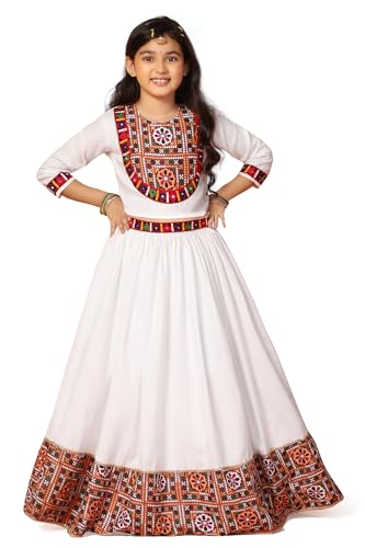 Image of Fashion Dream Girl's Silk Blend Readymade Lehenga Choli Set |Lehenga Choli for Girls|Ethnic Wear|Kids Lehenga
