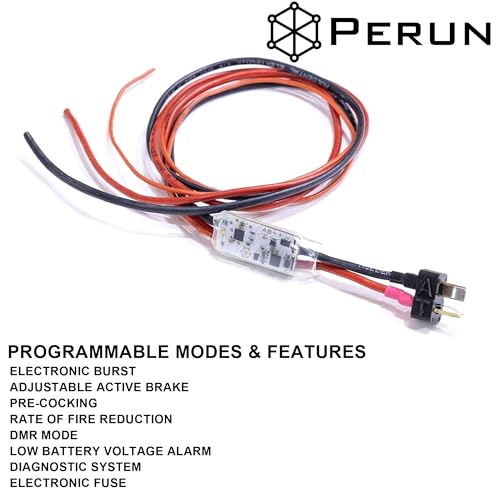 Image of Perun Mosfet Upgrade for AEG Airsoft Rifle V2 Tokyo Marui Gearbox V3, G&G ETU Gearbox, Krytac Kriss Vector, VFC G28 /HK417 Gearboxes, and HPA Systems - Programmable Fire Modes, Precocking, DMR Mode