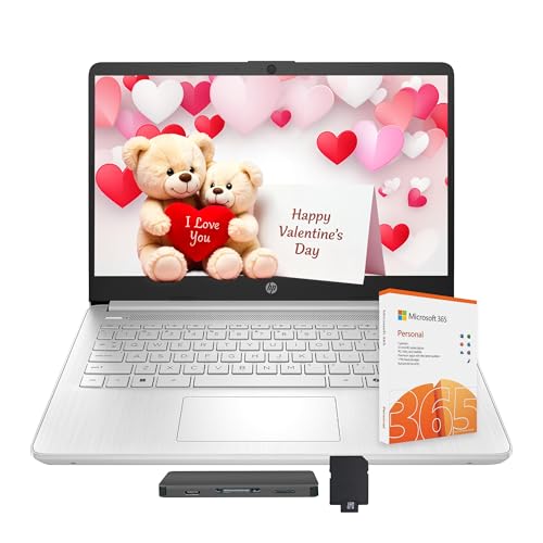 Image of HP Stream 14" Laptop with AI Copilot, Flagship for Students & Business, 13th Gen Intel 4-Core, 4GB RAM, 1.12TB Storage (128GB UFS + 1TB Docking Station), Office 365 1-Year, Win 11 S, Natural Silver