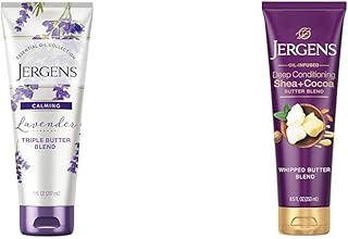 Lavender Body Butter Body and Hand Lotion, Moisturizer for Women, 7 Fl Oz (Pack of 1) & Shea + Cocoa Butter Body Lotion for Dry Skin, Deep Conditioning Moisturizer