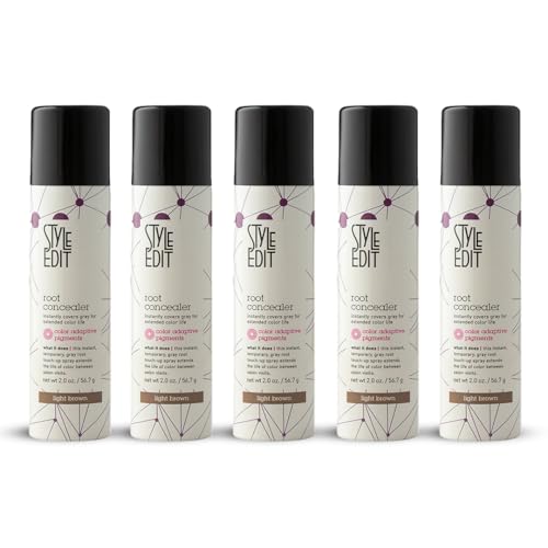 Image of Style Edit Root Touch Up Spray | Temporary Hair Color for Gray Roots and Thinning Hair | Salon-Quality, Transfer-Resistant Hair Concealer | Light Brown, 2 oz