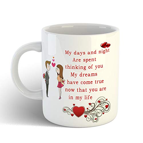 iKraft® Love and Romance Quotes Printed Coffee Mug- Couple Printed Mug- Gift for Lover, Girlfriend, Boyfriend, Wife, Husband 1