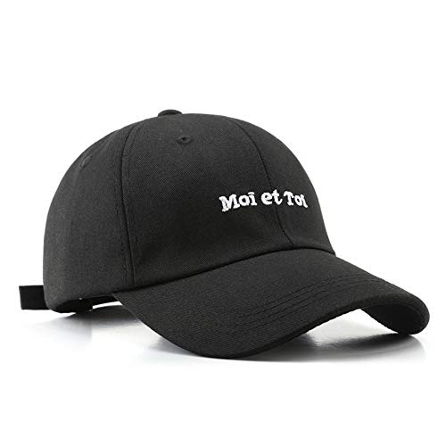 Cappello Berretto Uomo cap Berretti da Baseball Hip-Hop Snapback con Cappuccio Color Caramella alla Moda per Uomo Donna Cappelli da Camionista Rosa Rosato-Black_Baseball_cap_Adjustable