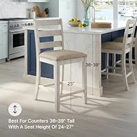 Signature Design by Ashley Counter Height Barstools, Set of 2, Farmhouse — image 3