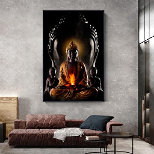 Impression sur toile peinture bouddha idéale pour créer un coin de méditation salon et bureau - 2