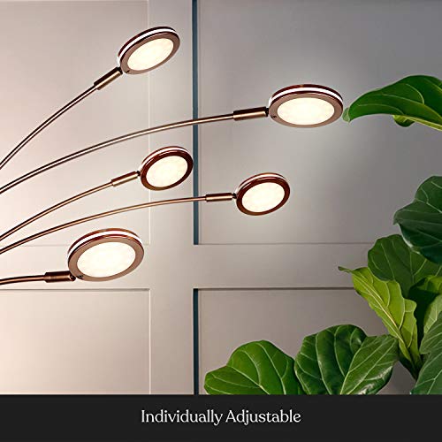 Brightech Orion Arc Floor Lamp For Living Room, Tree Floor Lamp With 5 Adjustable Arms, Multi-Head Standing Lamp With Flexible Rotating Led Lights For Bedroom, Dorm - Bright Hanging Lighting - Bronze #TOP5