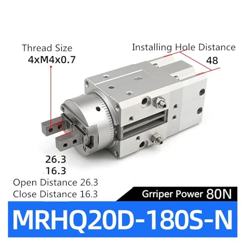 Griffe d'air MRHQ20D-180S-N avec rotation à haute précision