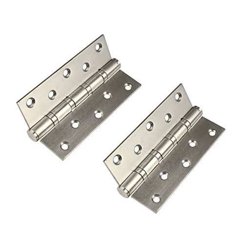 rzdeal un par 201 puerta de acero inoxidable bisagras resistentes de 127 mm longitud de 3 mm de grosor