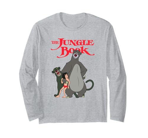 T-shirt Le Livre de la Jungle Disney avec grand imprimé affiche de groupe