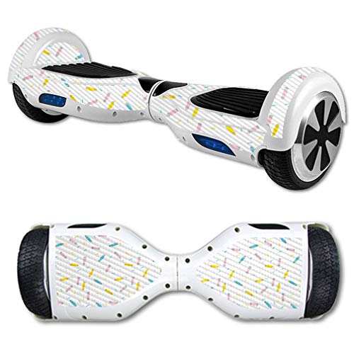 MightySkins Carbon Fiber Skin for Self Balancing Mini Scooter Hover Board - Ice Cream Boards | Protective, Durable Textured Carbon Fiber Finish | Easy to Apply | Made in The USA