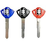 AsianiCandy Motorcycle Blank Key Compatible with Suzuki GSX-R600 750 1000/GS500 600 GSF600 650 1200 1250 BANDIT/GSF-1250S TL1000R SV1000 XF650 Replacement for Blank Key Uncut