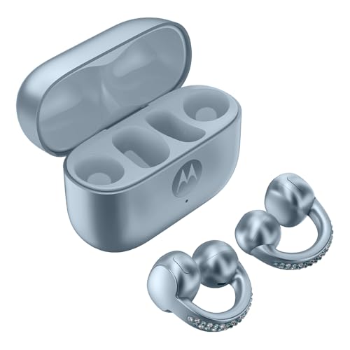 Motorola Moto Buds Loop with Sound by Bose with Crystals by Swarovski® - (Ice Melt Blue)