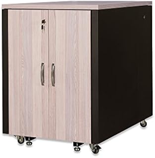 DIGITUS Szafa serwerowa - Rack 19 cali - 17U - Izolacja akustyczna - Nośność 1000kg - Seria SOUNDproof - Dekor dąb