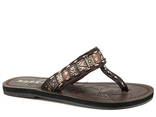 Roper Women's Debbie Sandal 0607-1264, Brown - 10 #TOP24