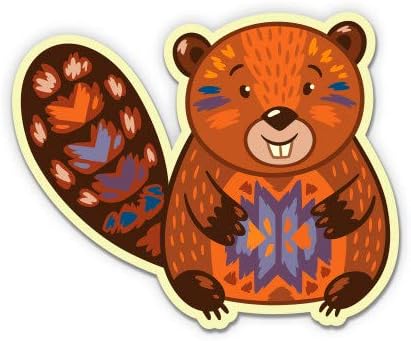 Beaver - 3" Vinyl Sticker - for Car Laptop I-Pad Phone Helmet Hard Hat - Waterproof Decal