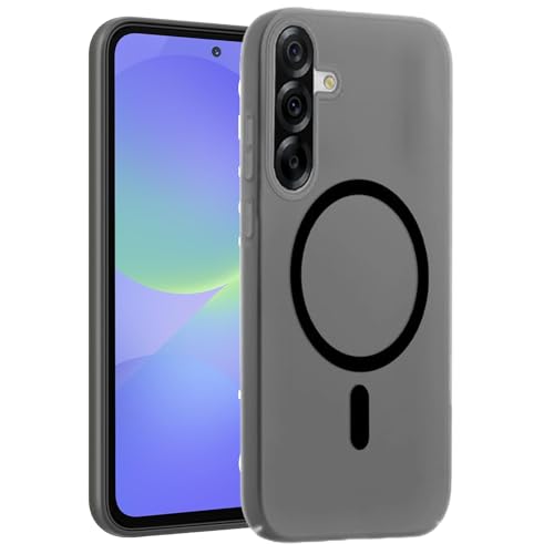 Image of SHINESTAR Back Cover for Samsung Galaxy A36 5G | Frosted Semi-Transparent Slim Case - Black | Only Compatible with Wireless Magnetic Accessories | Hard Back, Matte Finish