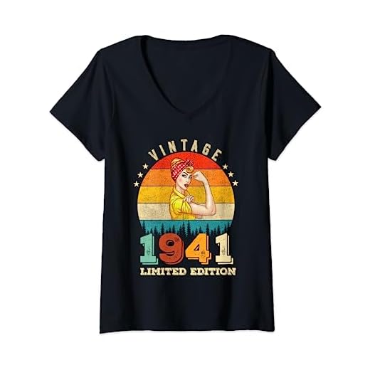Mujer Vintage 81 Cumpleaños 1941 Edición Limitada Mujeres 81 Años Camiseta Cuello V