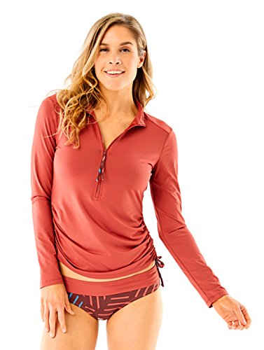 CARVE Designs Women's Cruz Rashguard, Sangria, Large